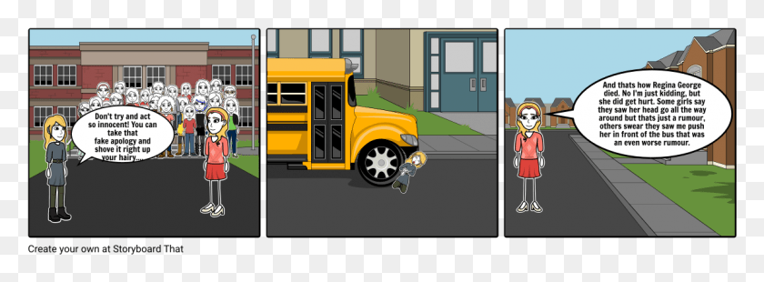 1145x368 Mean Girls Bus, Vehicle, Transportation, School Bus HD PNG Download