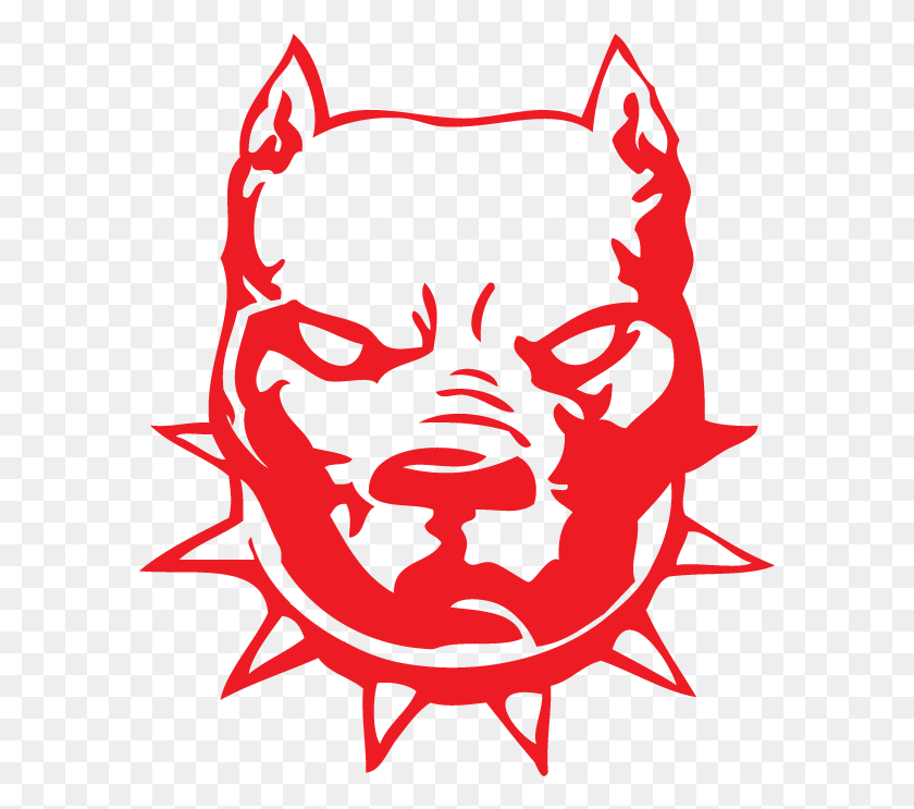 585x683 Mean Pitbull Dog Decal Sticker By Limecake Inc American Bully Logo, Symbol, Emblem, Poster HD PNG Download
