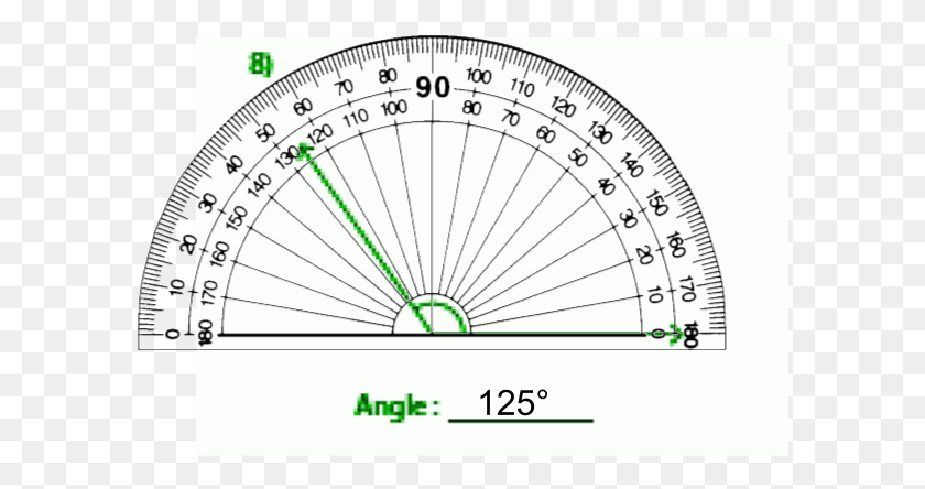 593x384 Measuring Angles Demo Measure With Protractor, Plot, Diagram, Number HD PNG Download