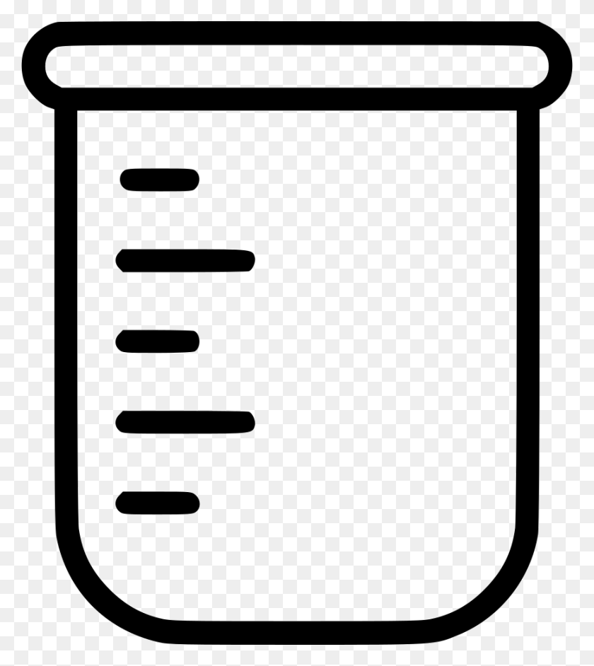 866x980 Measuring Beaker Test Tube Flask Laboratory Glass Comments Beaker Glass Icon, Text, Stencil HD PNG Download