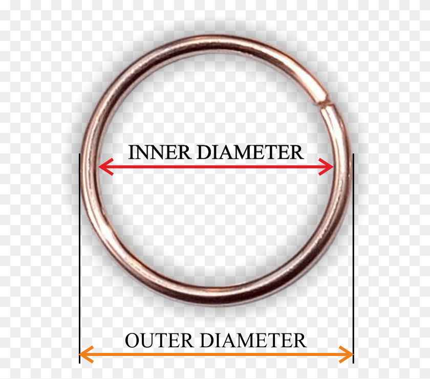 610x681 Measuring Nose Rings By Inner Diameter All Ring Diameter Sizes, Hand, Light, Tire HD PNG Download