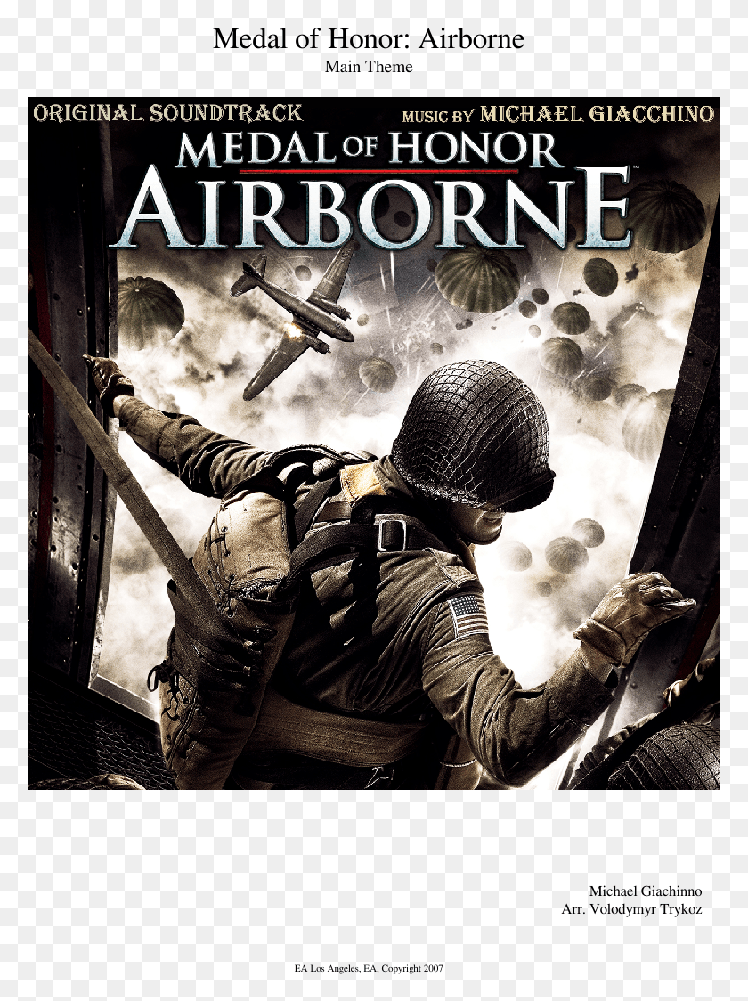 779x1064 Medal Of Honor Medal Of Honor Airborne Original Soundtrack, Poster, Advertisement, Person HD PNG Download
