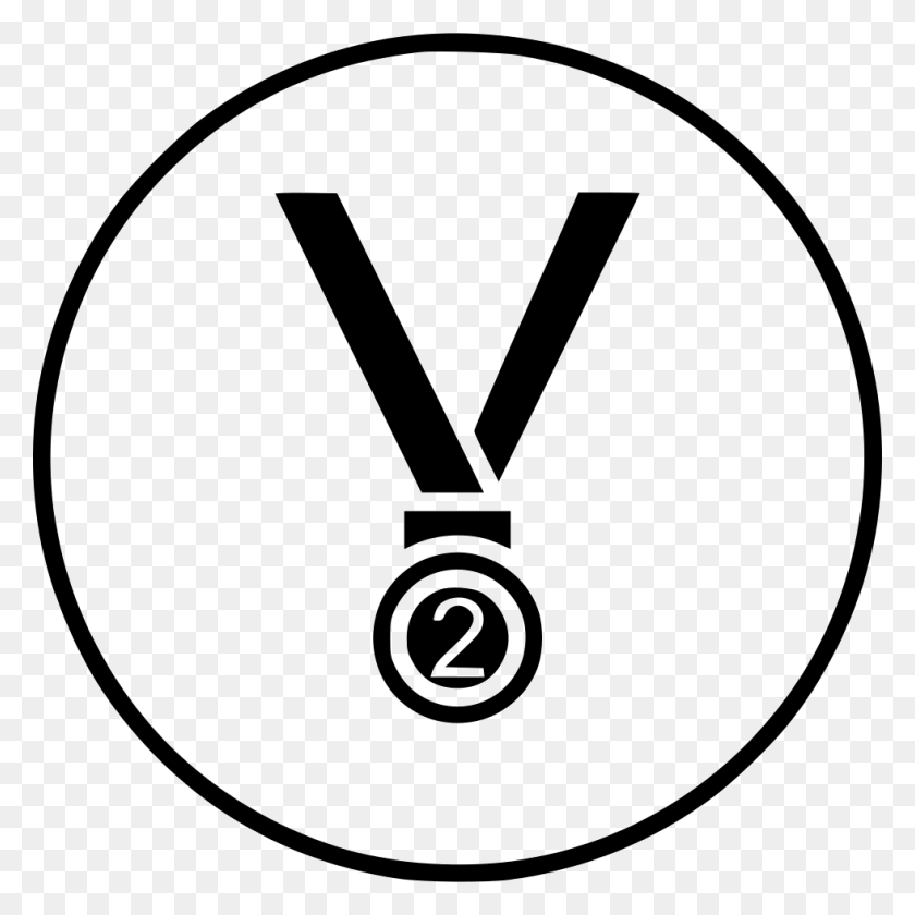 980x980 Medal Position Trophy Winner Silver Award Second Circle, Symbol, Disk, Logo HD PNG Download
