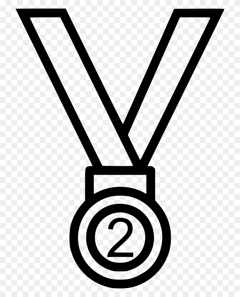 732x980 Medal Position Trophy Winner Silver Award Second Comments Free Clipart Medal Art, Stencil, Shovel, Tool HD PNG Download