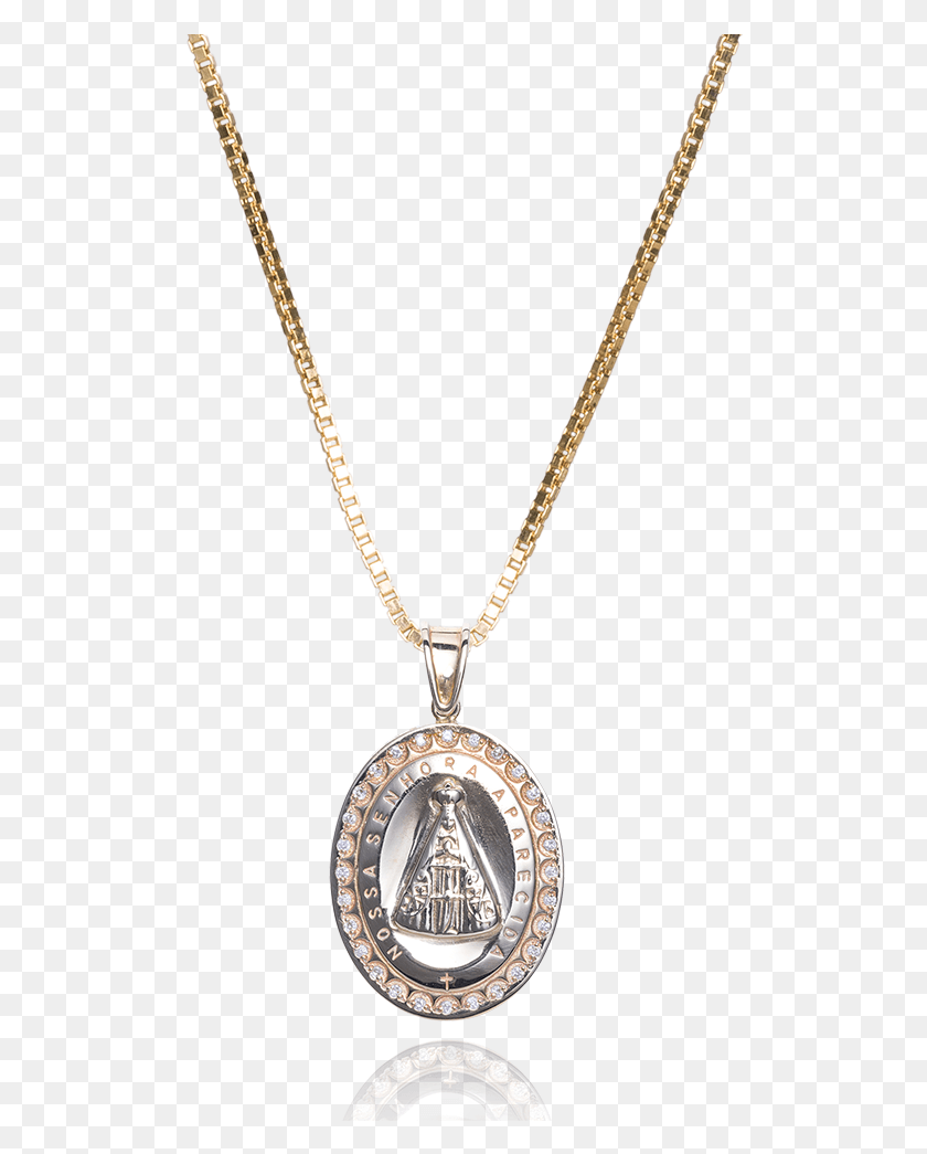 508x985 Medalha Nossa Senhora Aparecida Geometric Cage Pendant Necklace, Accessories, Accessory, Jewelry HD PNG Download