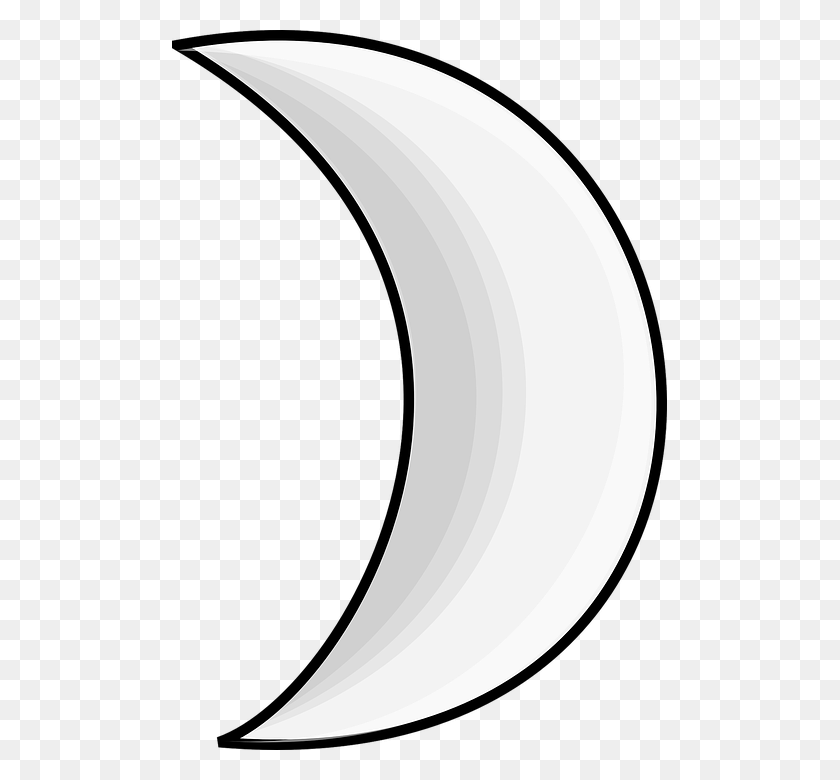 495x720 Descargar Png Media Luna Transparente Moon Crescent Clipart, Outdoors, Nature, Text Hd Png