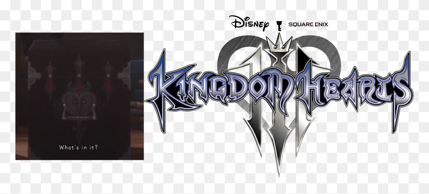 4935x2033 Media The 3 Lines On The Side Of The Box Sort Kingdom Hearts Iii Logo, Symbol, Emblem, Weapon HD PNG Download