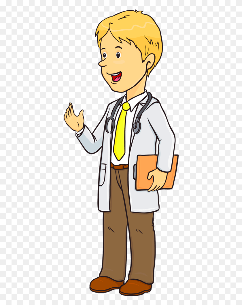 400x998 Medical Clipart Coat Med School Student Cartoon, Clothing, Apparel, Lab Coat HD PNG Download