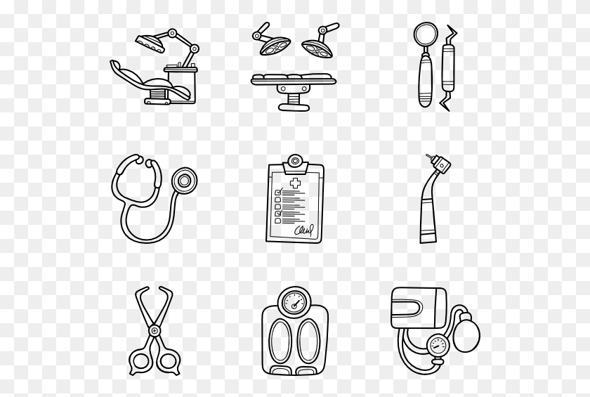 529x505 Medical Instruments Line Art, Gray, World Of Warcraft HD PNG Download
