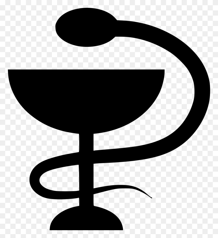 894x980 Medical Symbol Comments Snake Cup Icon, Lamp, Glass, Goblet HD PNG Download