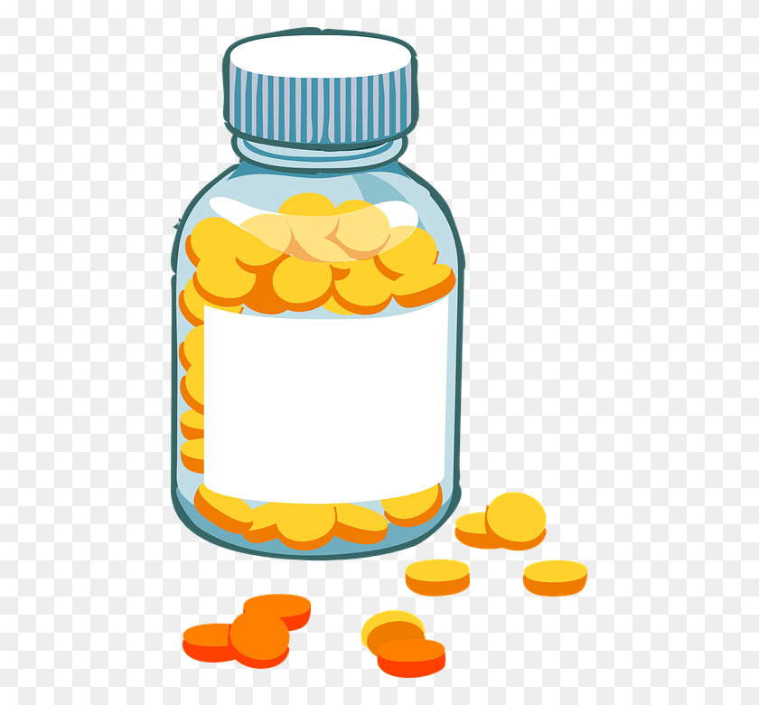 461x720 Medication Bottle Animated Pill Bottle, Jar, Food HD PNG Download