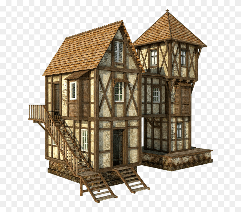 649x678 Medieval House 1c Casas Medievais, Nature, Building, Housing HD PNG Download
