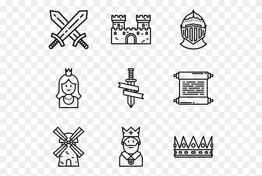529x505 Medieval Icon Collection Medieval Icons, Gray, World Of Warcraft HD PNG Download