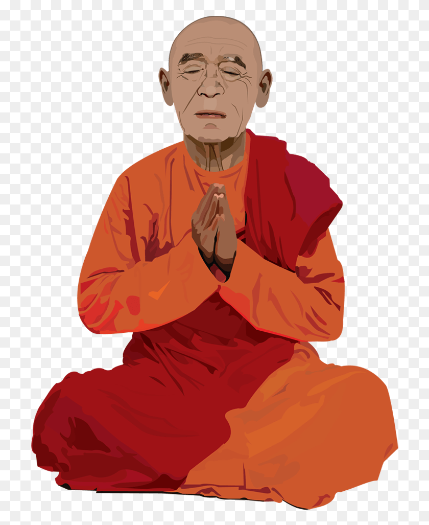 720x967 Медитация Прозрачный Буддизм, Человек, Человек, Монах Hd Png Скачать