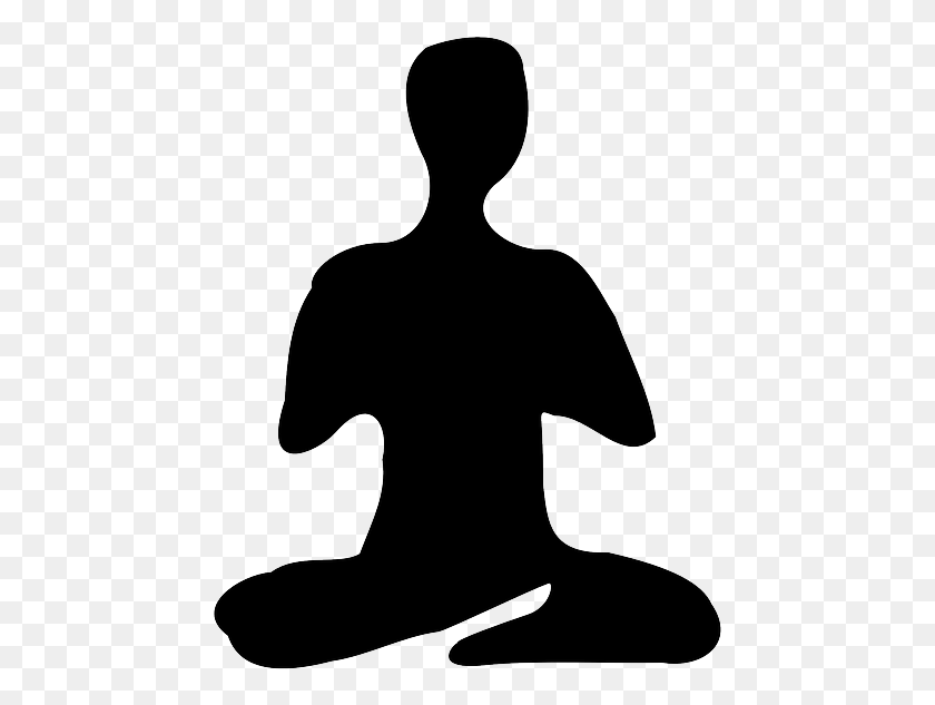 461x573 Meditation Meditate Yoga Vector Graphic Icon Meditation, Back, Kneeling HD PNG Download