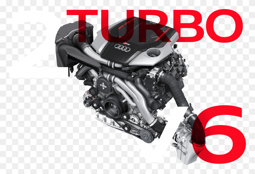 2415x1600 Medium 2turbov6 Header 2018 Audi Rs5 Engine, Motor, Machine, Motorcycle HD PNG Download