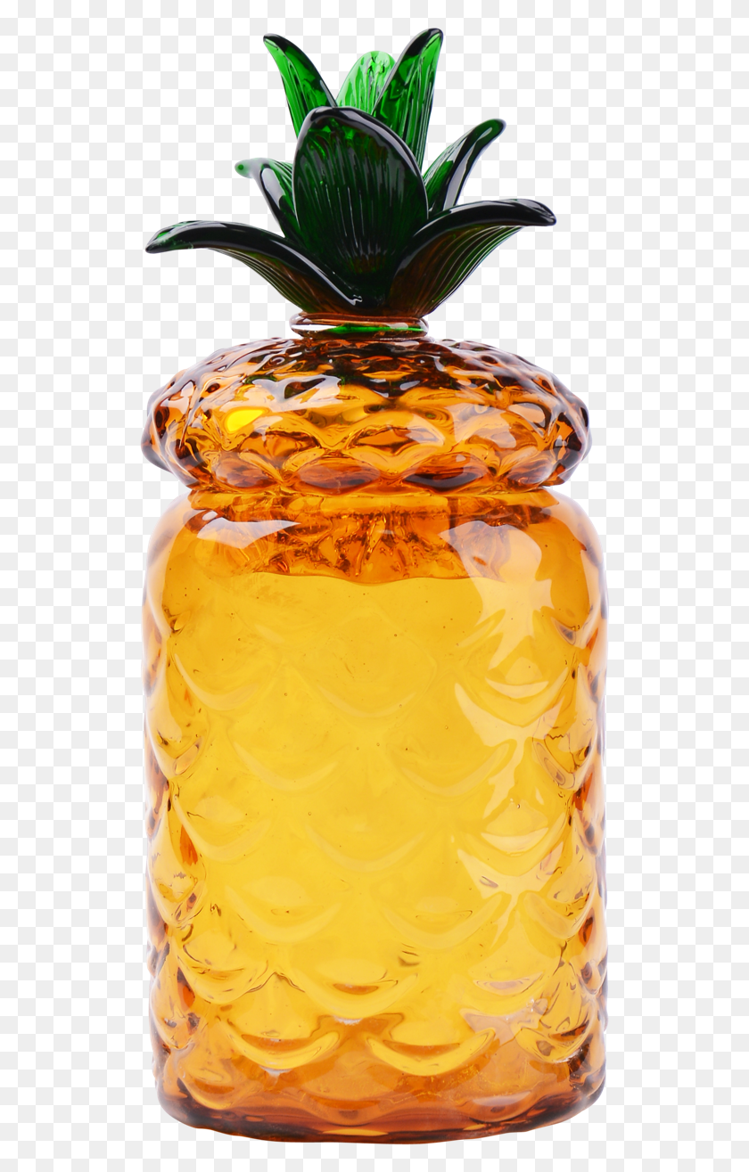 528x1255 Medium Amber Jar Pineapple, Fruit, Plant, Food HD PNG Download