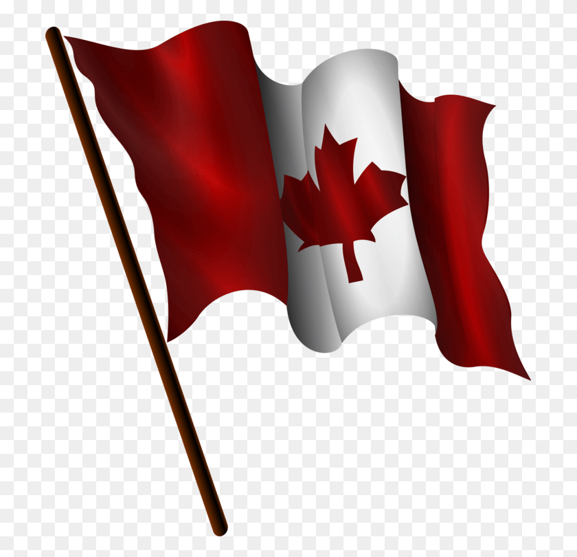 Medium Image Canada Flag Waving Clipart, Symbol, Bow, Weapon HD PNG Download