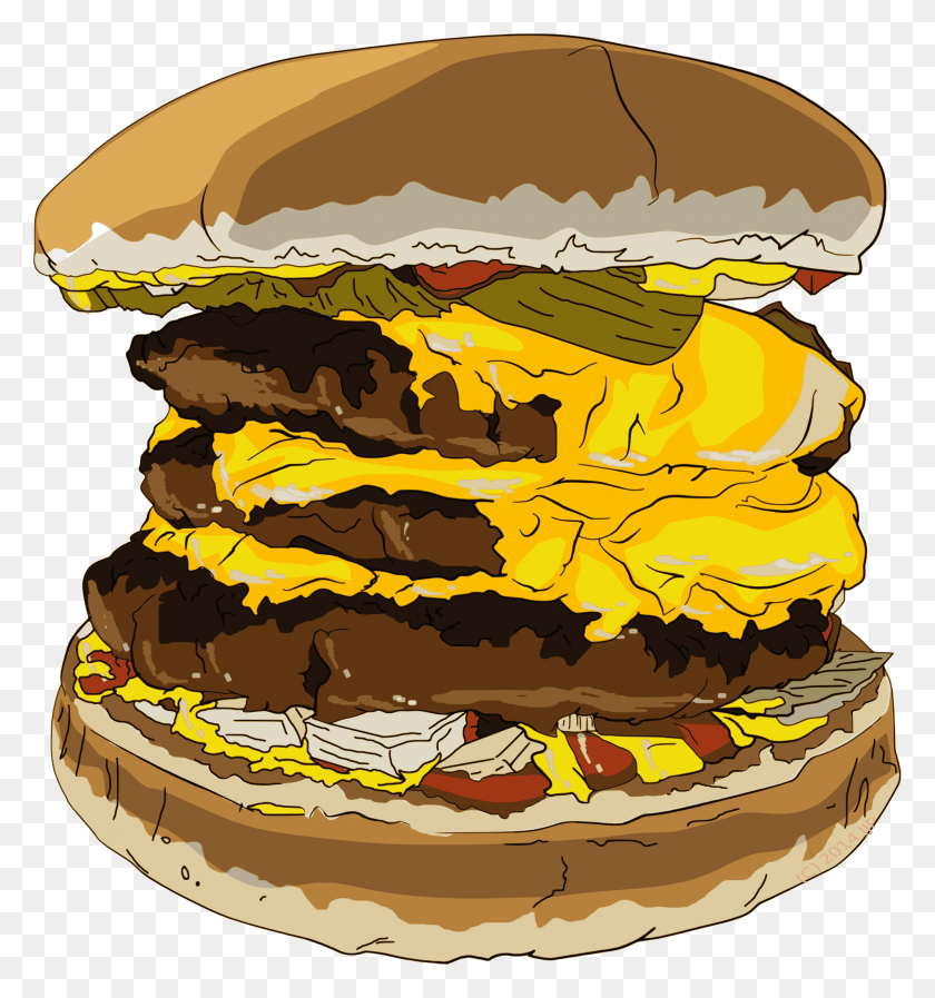 2235x2400 Medium Image Cheeseburger Clip Art, Burger, Food, Birthday Cake HD PNG Download