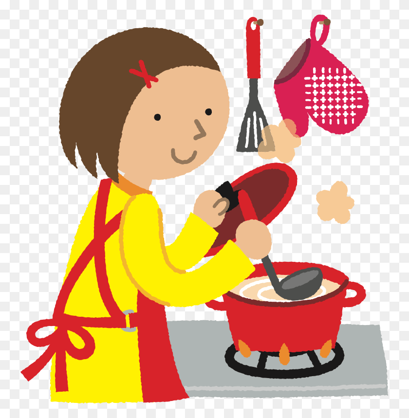 756x799 Medium Image Cooking Food Clip Art, Boiling, Pot, Female HD PNG Download