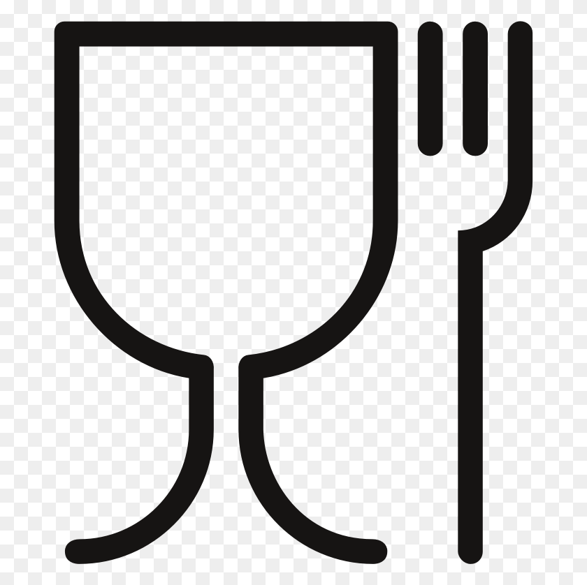 686x778 Medium Image Glass And Fork Sign, Cutlery HD PNG Download