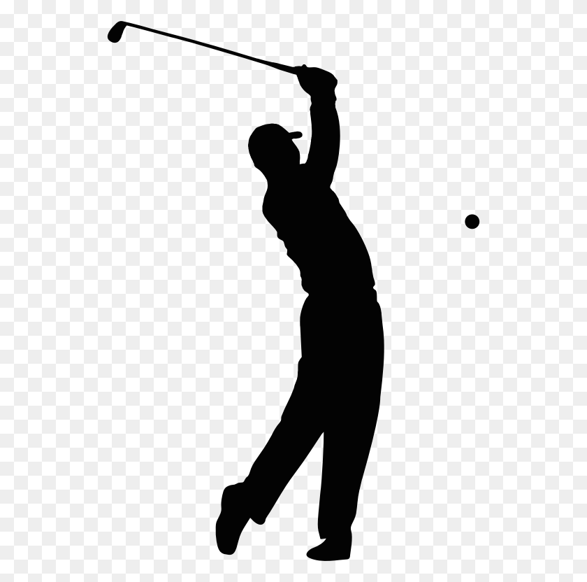 534x772 Medium Image Golf Player Silhouette Svg, Person, Human, Performer HD PNG Download