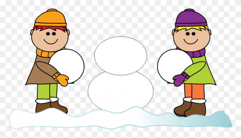 787x427 Medium Image Make A Snowman Clipart, Clothing, Apparel, Winter HD PNG Download