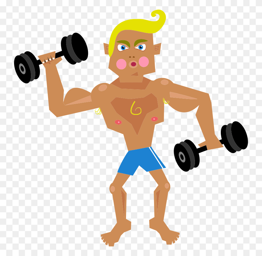 752x760 Medium Image Muscle Man Clipart, Person, Human, Leisure Activities HD PNG Download