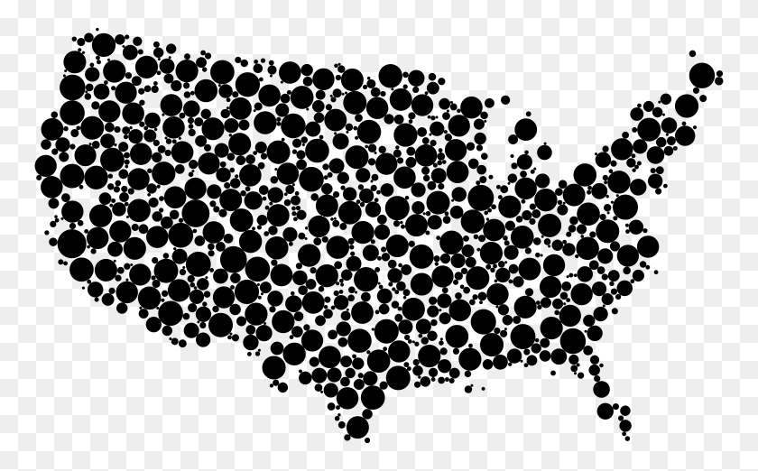 764x462 Medium Image United States Map Black, Gray, World Of Warcraft HD PNG Download