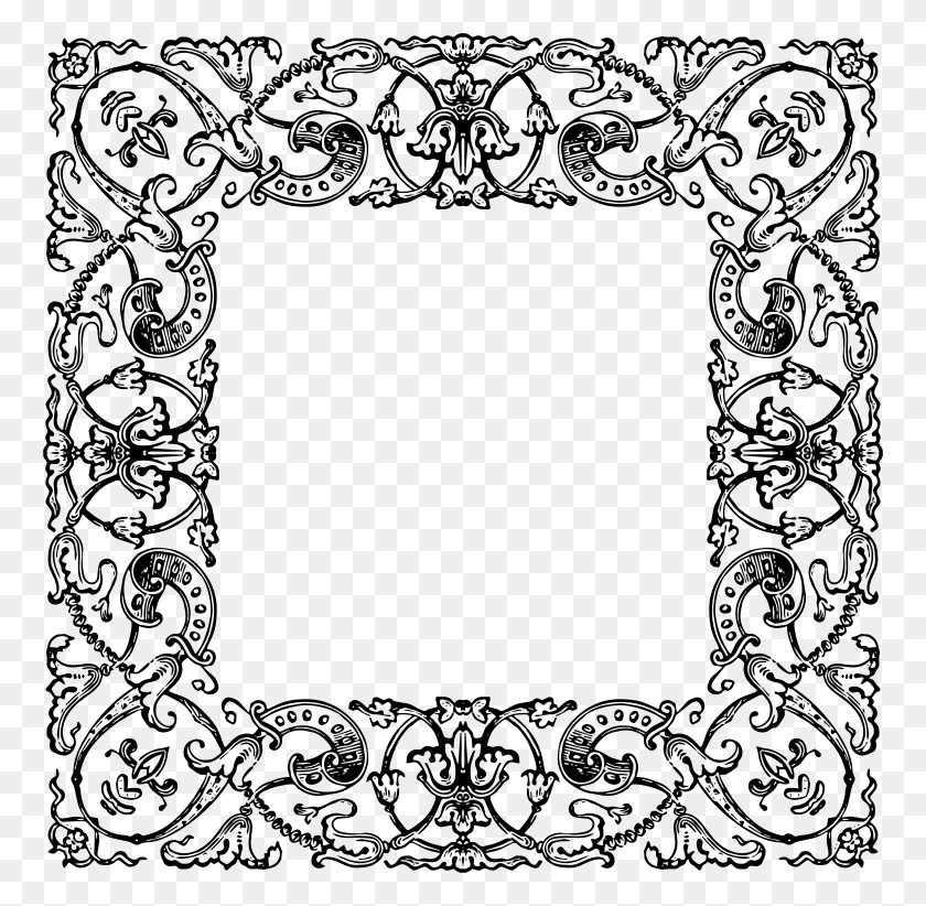 762x762 Medium Image Vintage Border Clipart Square, Gray, World Of Warcraft HD PNG Download