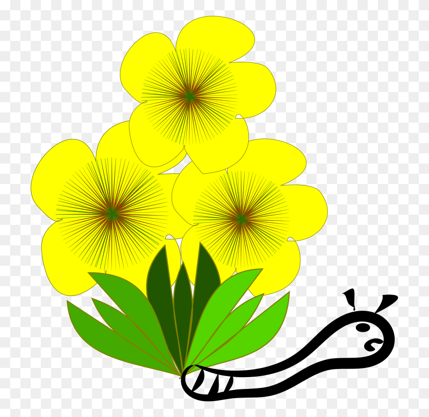 721x756 Medium Image Yellow Bell Flower Clip Art, Plant, Blossom, Petal HD PNG Download