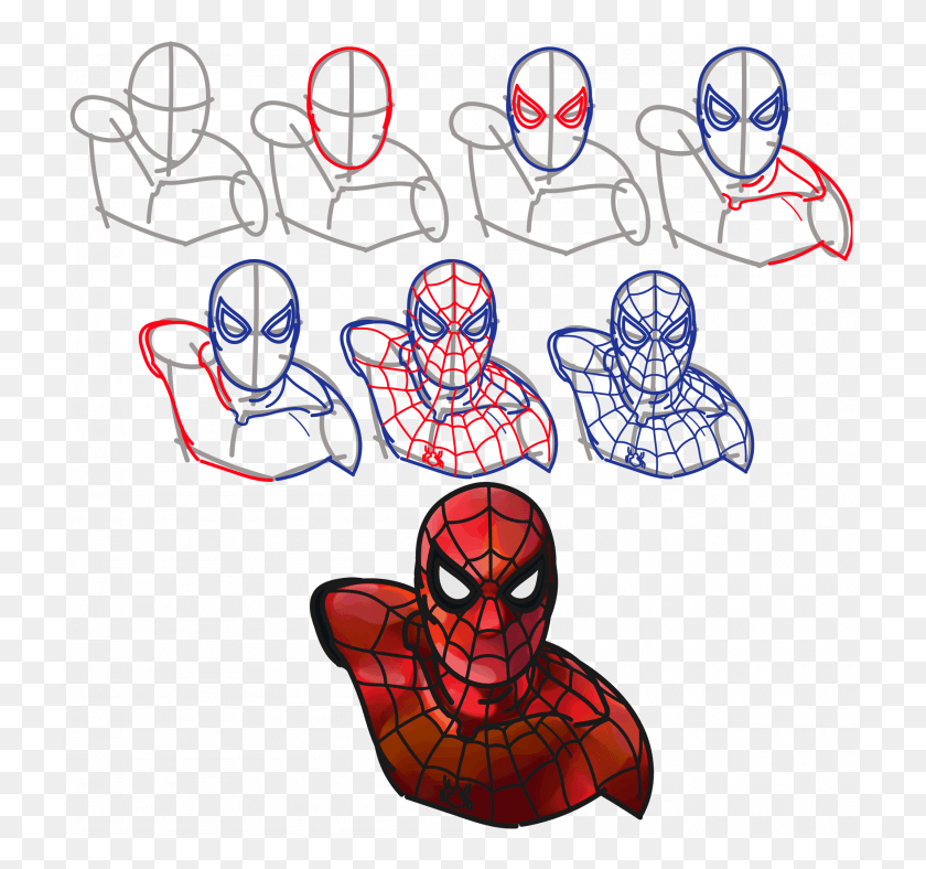 728x728 Medium Size Of How To Draw A Lego Spiderman Step By Spiderman Drawing Ipad, Accessories, Accessory, Pattern HD PNG Download