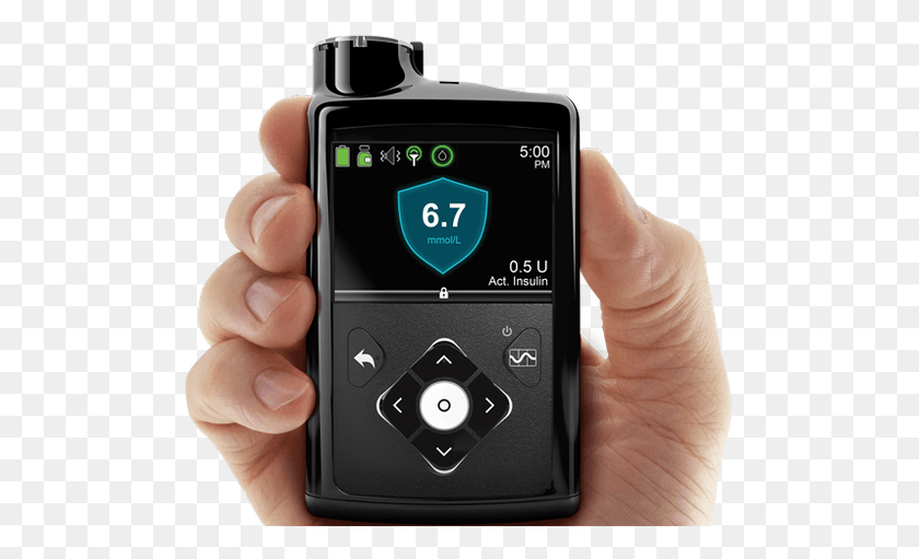 504x451 Medtronic Launches Insulin Pump System For Type 1 Diabetes Diabetes Medtronic, Mobile Phone, Phone, Electronics HD PNG Download