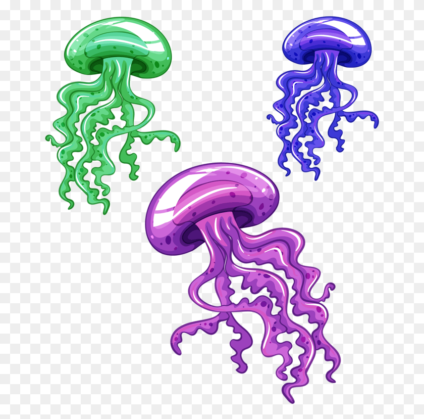 664x769 Medusa De Mar Animada Animales Submarinos Clipart, Medusa, Invertebrado, Vida Marina Hd Png