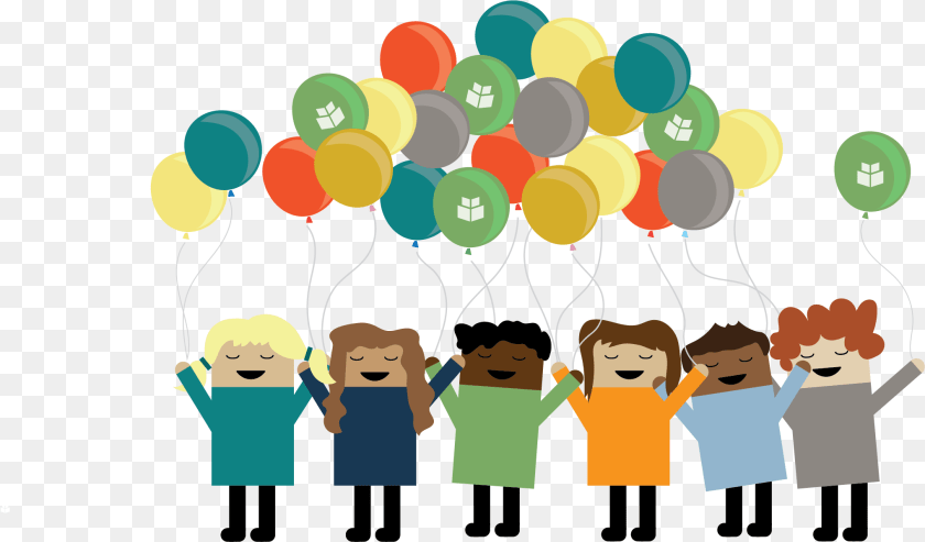 2036x1194 Meeple With Balloons Sharing, Balloon, People, Person, Baby PNG