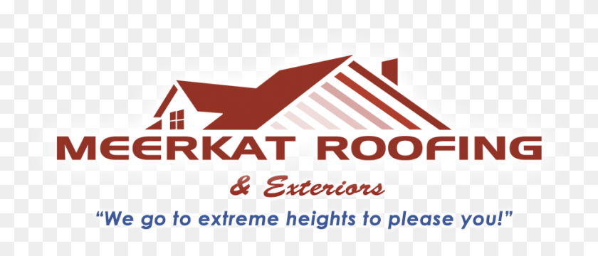 907x350 Meerkat Roofing Logo Graphic Design, Label, Text, Paper HD PNG Download