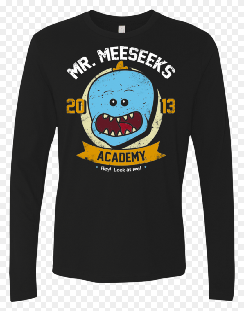 880x1141 Meeseeks Academy Men S Premium Long Sleeve Long Sleeved T Shirt, Clothing, Apparel, Long Sleeve HD PNG Download