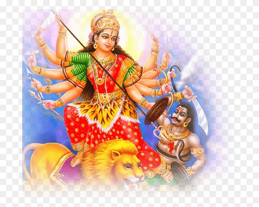 696x612 Meet Famous Indian Astrologer Maa Durga, Person, Human, Carnival HD PNG Download