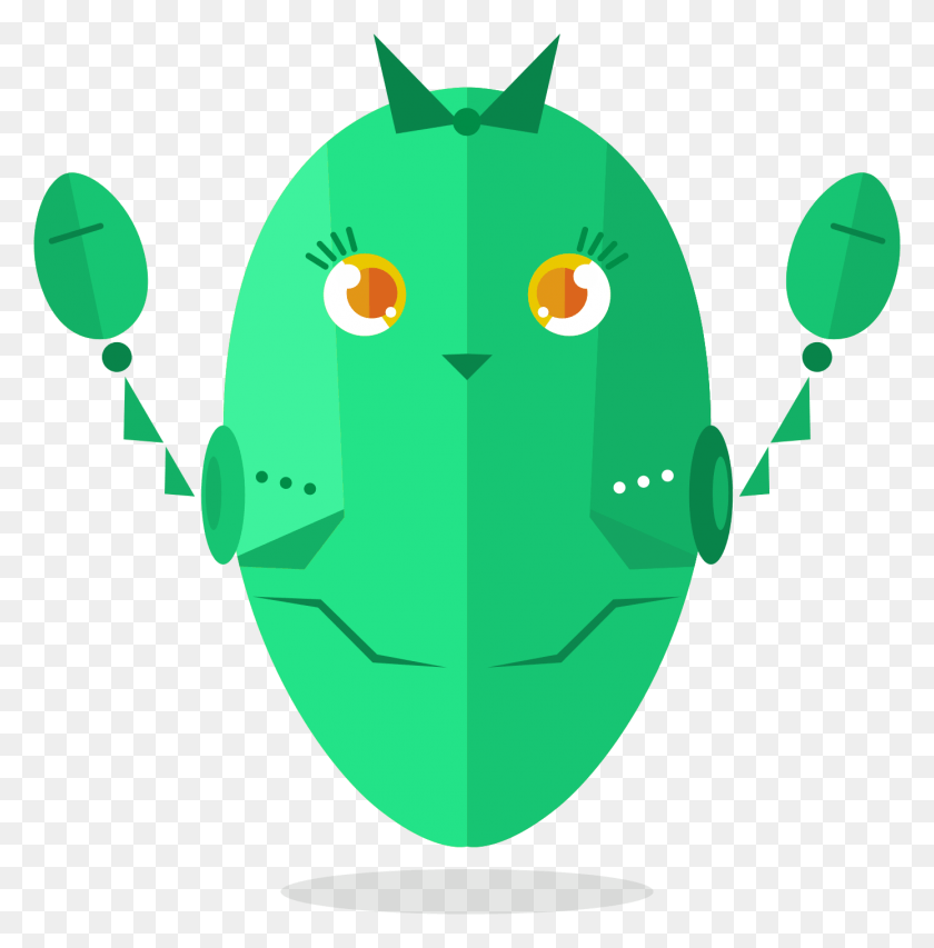 1388x1412 Meet Jade Your Personal Trading Robot Cartoon, Green, Plant, Graphics HD PNG Download