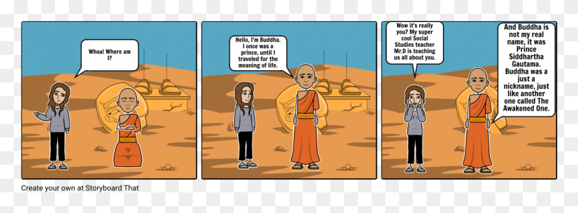 1145x368 Meeting Buddha Nice To Slave Master, Comics, Book, Person HD PNG Download