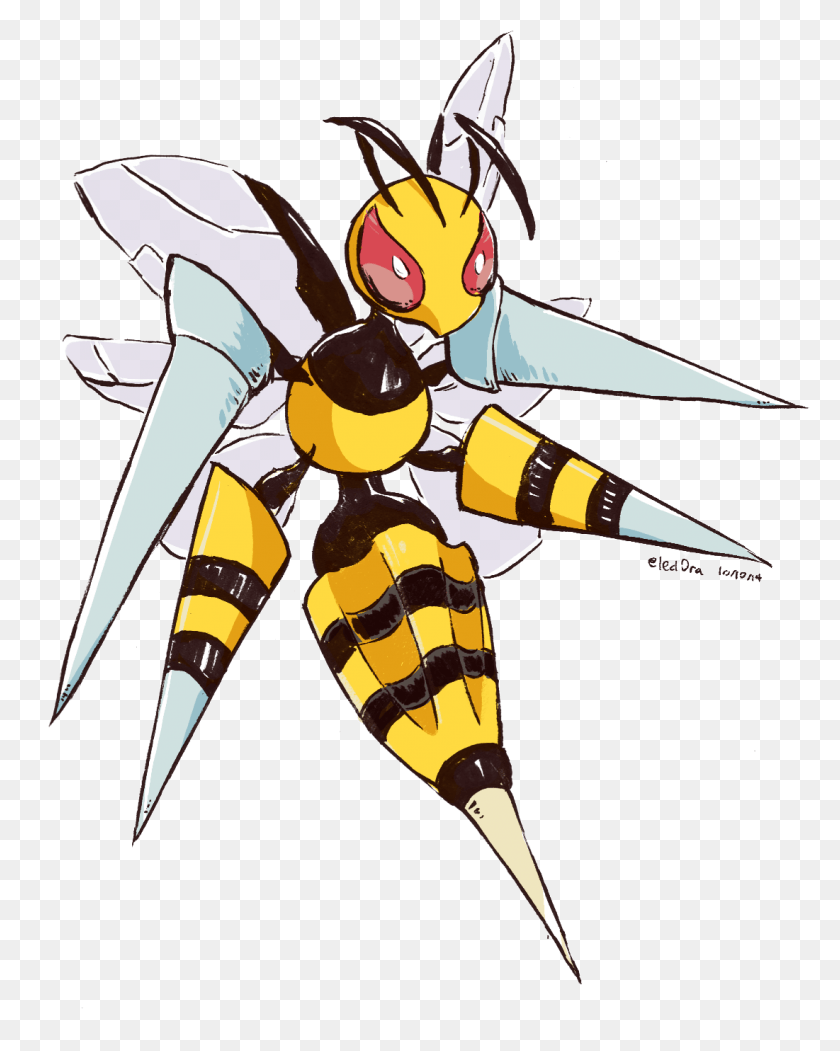 1101x1400 Mega Beedrill Cartoon, Wasp, Bee, Insect HD PNG Download
