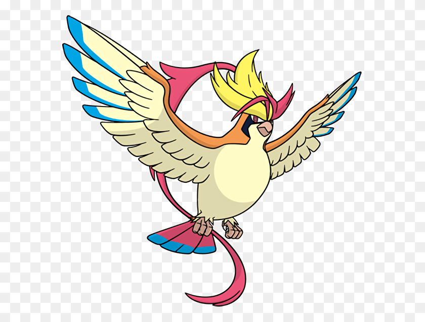 594x578 Descargar Png Mega Dream Mega Evolucion De Pidgeot, Bird, Animal, Flying Hd Png