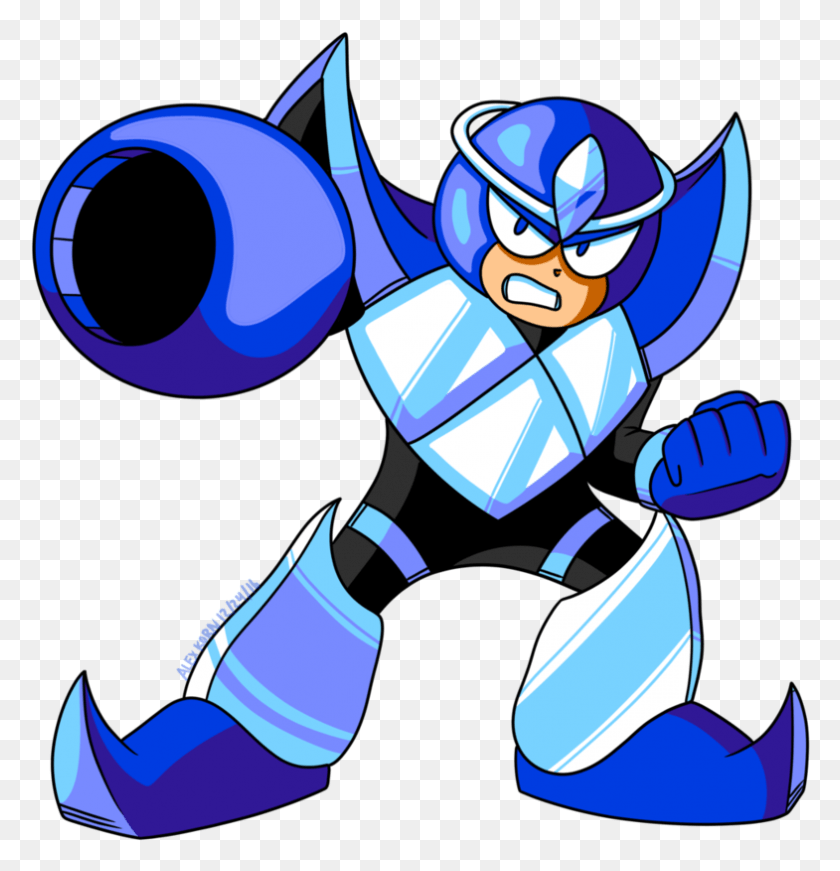 785x817 Descargar Png Mega Man Mythril Megaman Robot Masters Dibujo, Mano, Persona, Humano Hd Png