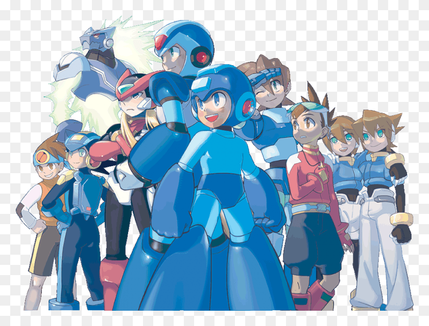 900x670 Descargar Png Mega Man Series Personajes Paz Eterna 25 Años De Mega Man, Casco, Ropa, Vestimenta Hd Png
