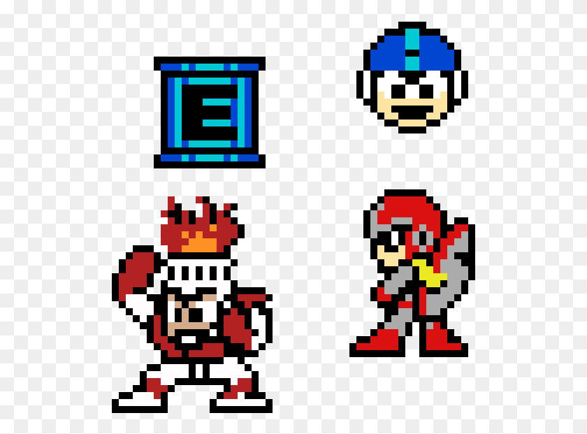 521x561 Descargar Png / Mega Man Sprites 8 Bit Mega Man Proto Man, Super Mario, Pac Man Hd Png