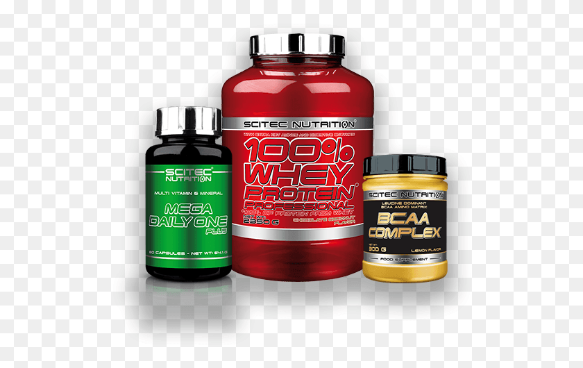 523x470 Mega Mind And Muscle Bundle Scitec 100 Whey Protein Professional 2350 Gr, Label, Text, Paint Container HD PNG Download