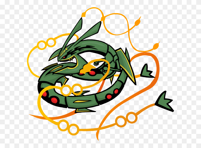 614x559 Mega Rayquaza Picture, Graphics, Floral Design HD PNG Download