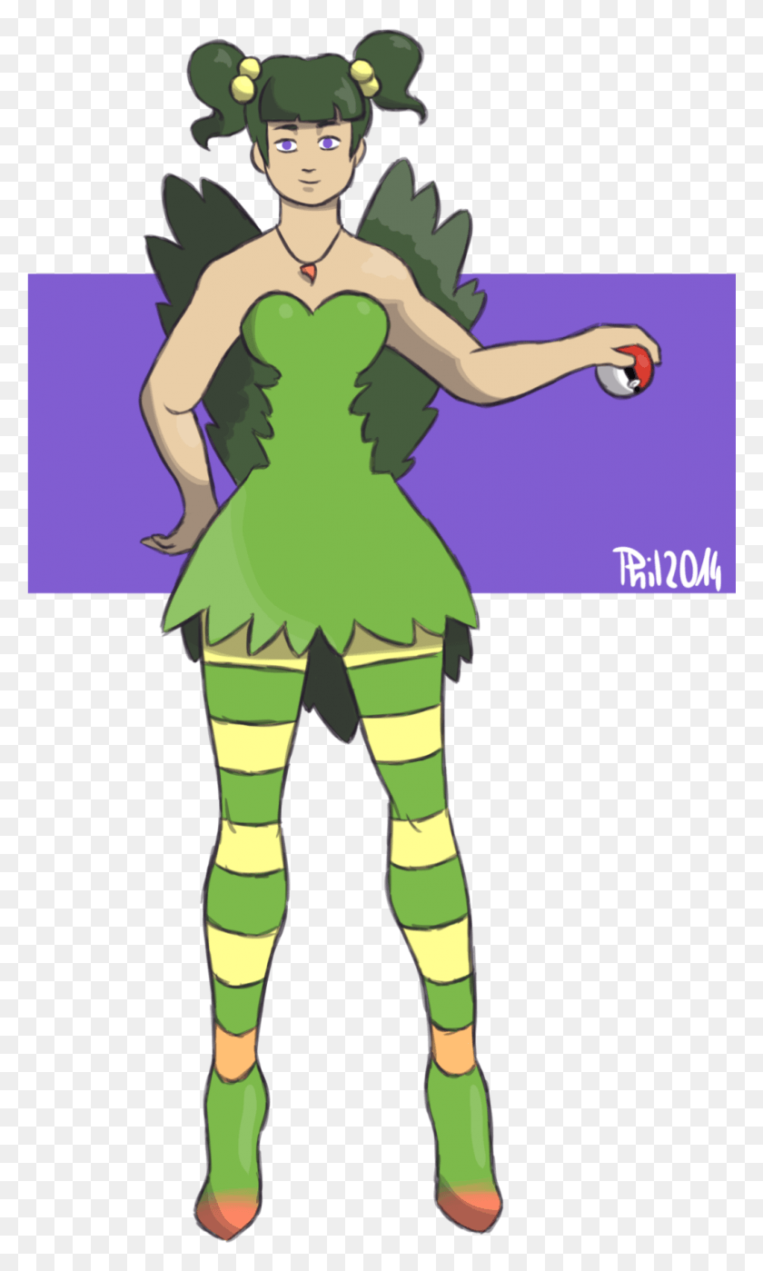 1022x1755 Mega Sceptile Girl Cartoon, Costume, Green, Elf HD PNG Download