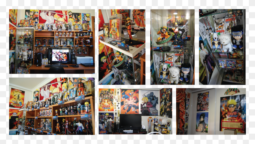 1850x984 Megahouse Comics Toynami Banpresto Artbook Bandai Naruto Shelf, Furniture, Collage, Poster HD PNG Download