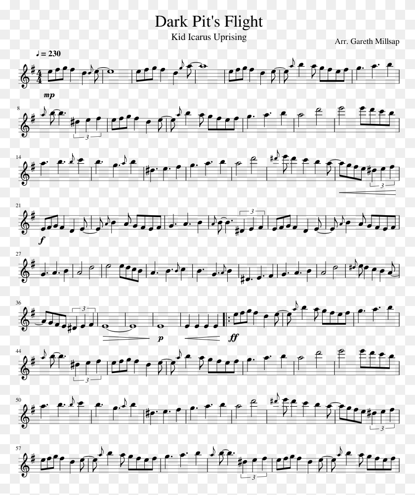 779x943 Megalovania Sheet Music French Horn, Gray, World Of Warcraft HD PNG Download